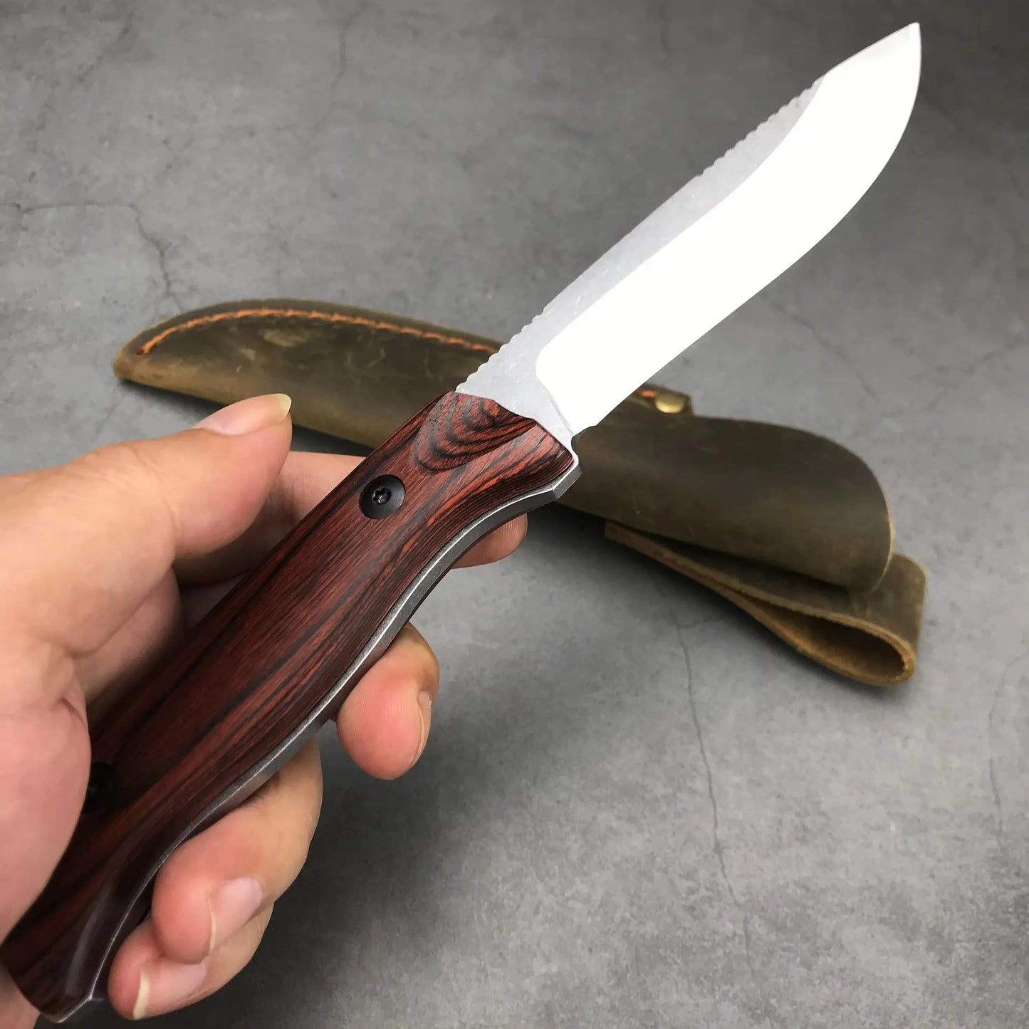 BM 15002 Hunt Saddle Mountain Skinner Fixed Knife CPM-S30V Steel Blade Hiking Survival Rescue Tactical Knife Wooden Handle