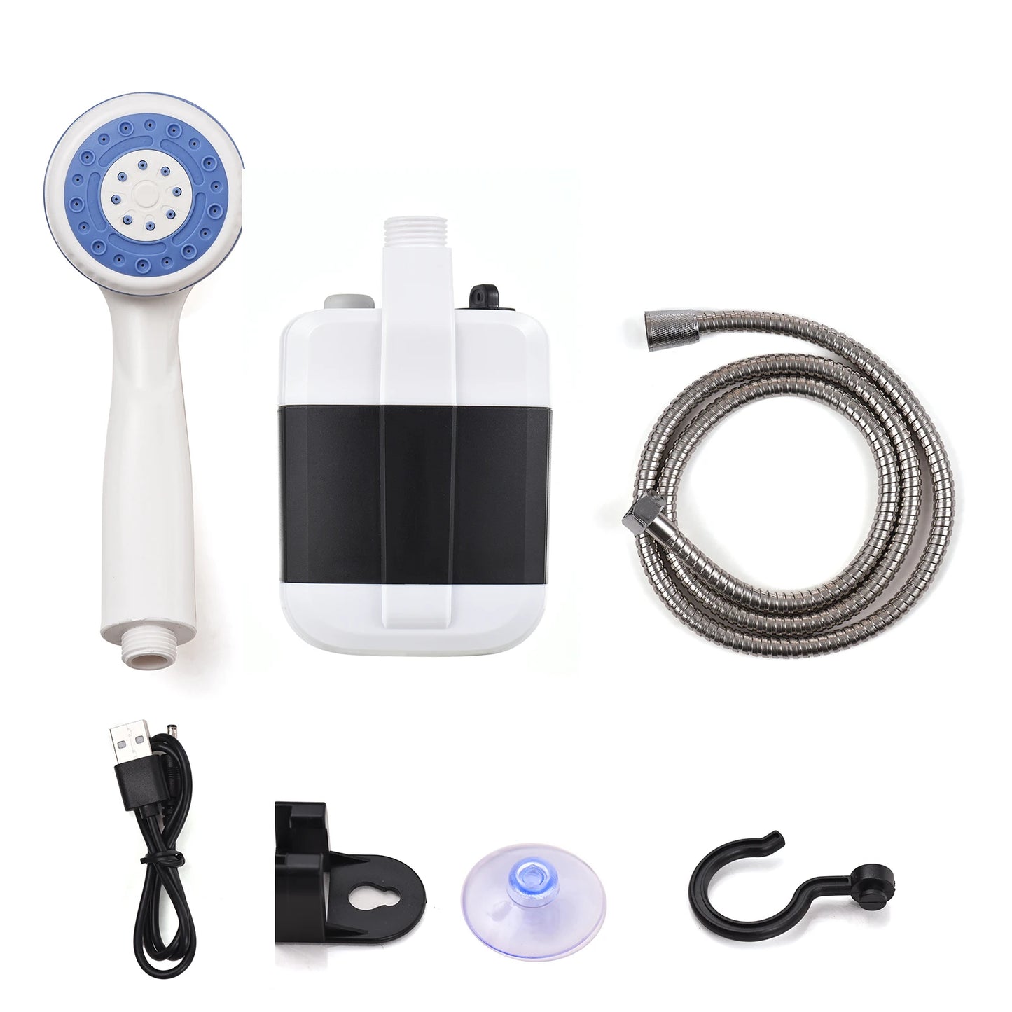 Rechargeable Portable Camping Shower Pump USB Outdoor Use