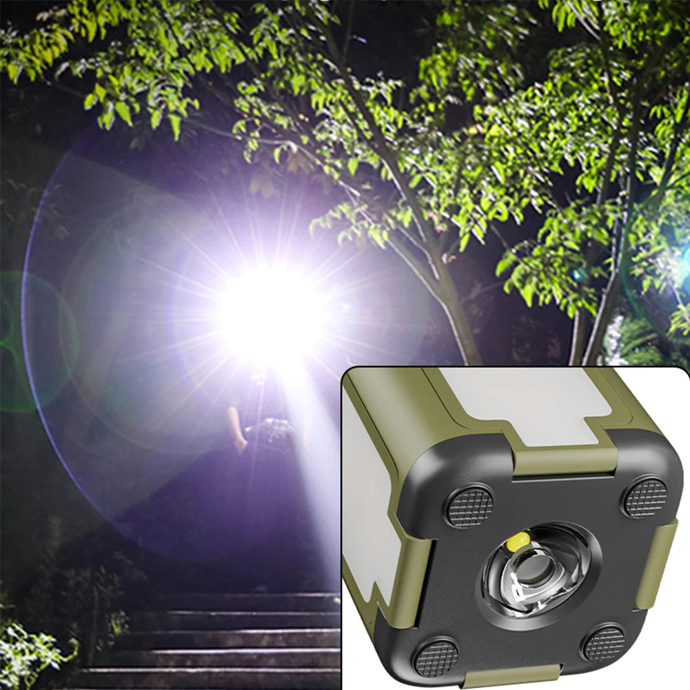 Electric Foldable Camping Light Power Bank Lantern Solar Rechargeable
