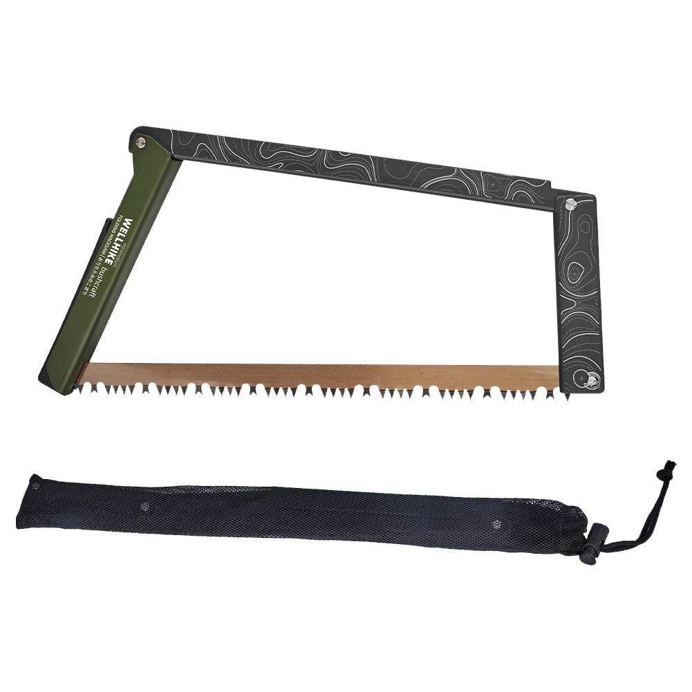 Folding Camping Saw With Storage Bag Aluminum Alloy Hand Saw