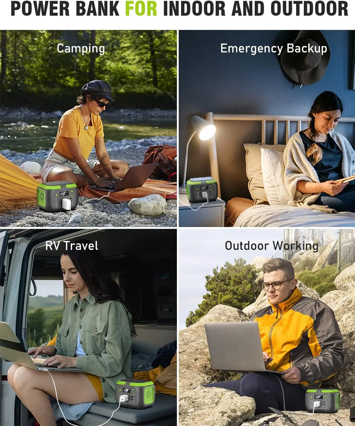 600W/300W/200W Portable Power Station,110V AC Outlets Solar Generator Storage Energy Power Bank For Camping Travel RV Trip Home