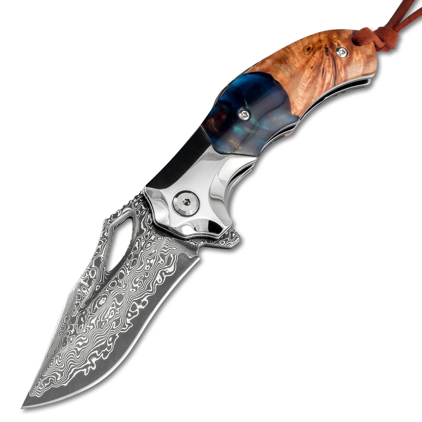 FORESAIL Handmade folding Knife Japan VG 10 Damascus Steel Pocket Knife Field Survival Outdoor Camping Fishing EDC Tool Knife