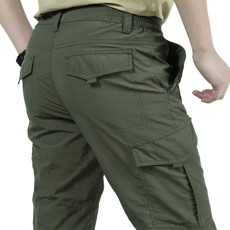 Summer Casual Cargo Tactical Pants For Men Waterproof Quick Dry