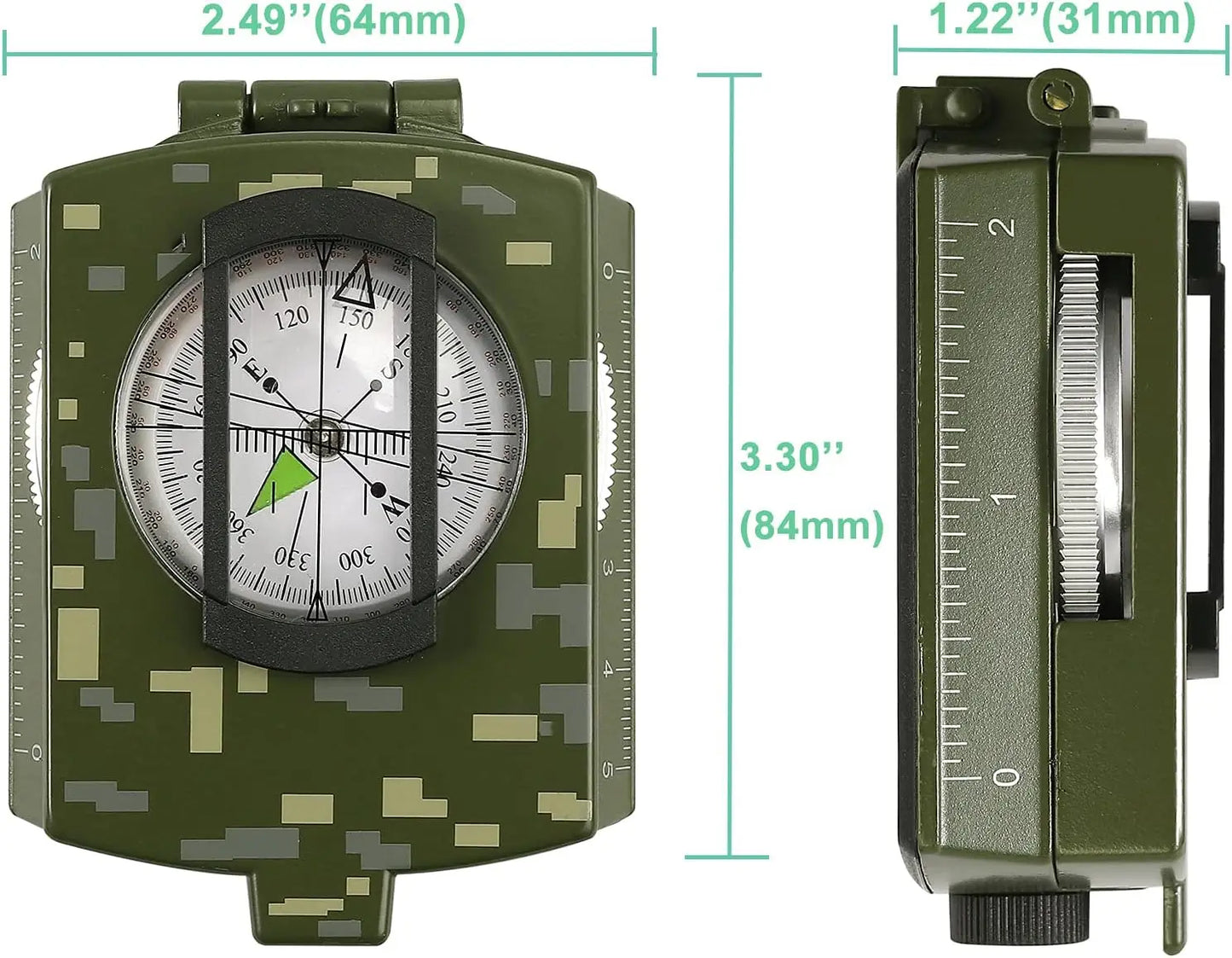 Case Multifunctional Hiking Compass With Carrying Bag And Bubble Levels