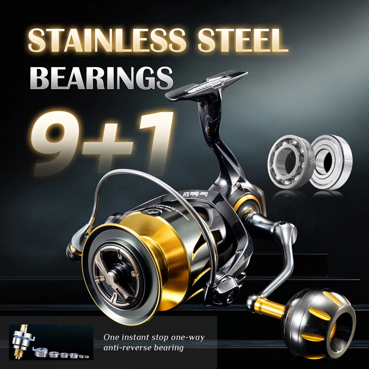 Rooblinos SW Spinning Ultralight Saltwater Surf Fishing Reel