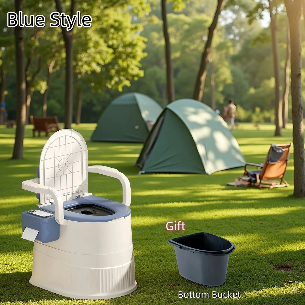 Rvtenrio Portable Camping Toilet for Outdoors and RV Travel