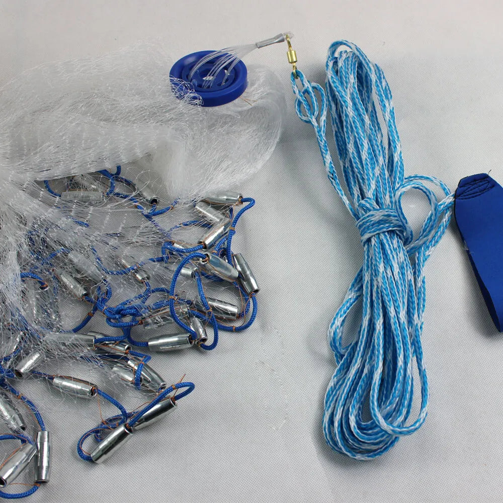 Bymaocar Hand Cast Fishing Net For Bait With Sinker