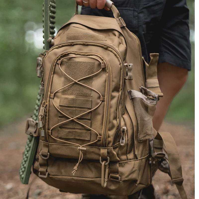LQARMY Unisex Tactical Backpack Outdoor Hiking Camping Rucksack