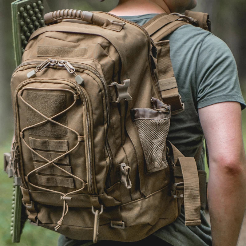 LQARMY Unisex Tactical Backpack Outdoor Hiking Camping Rucksack