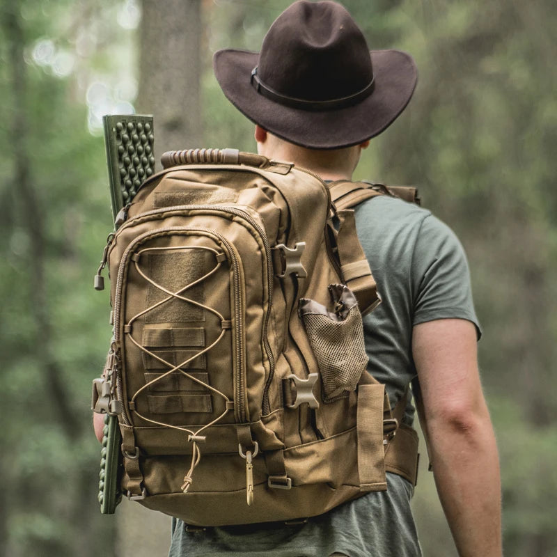 LQARMY Unisex Tactical Backpack Outdoor Hiking Camping Rucksack