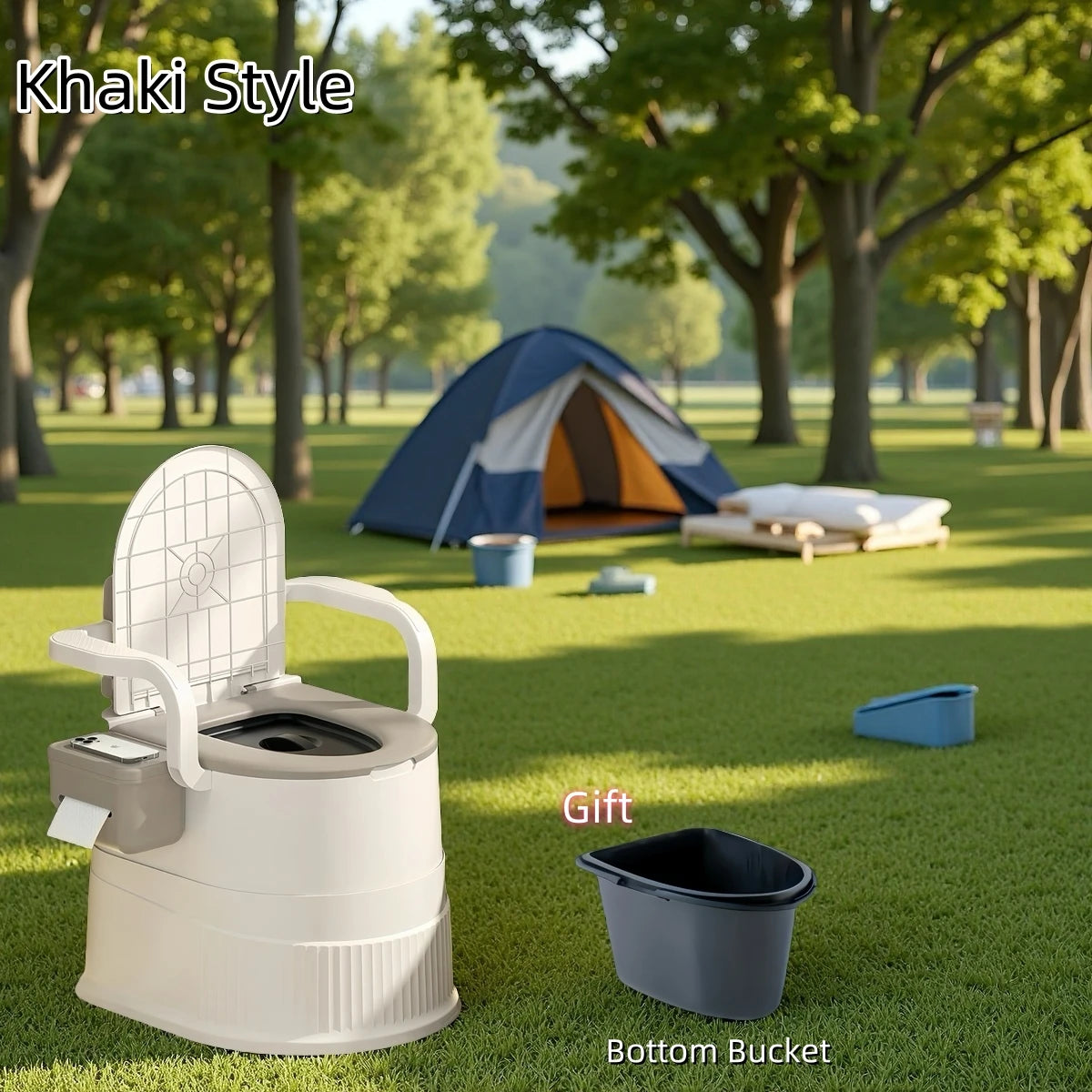 Rvtenrio Portable Camping Toilet for Outdoors and RV Travel
