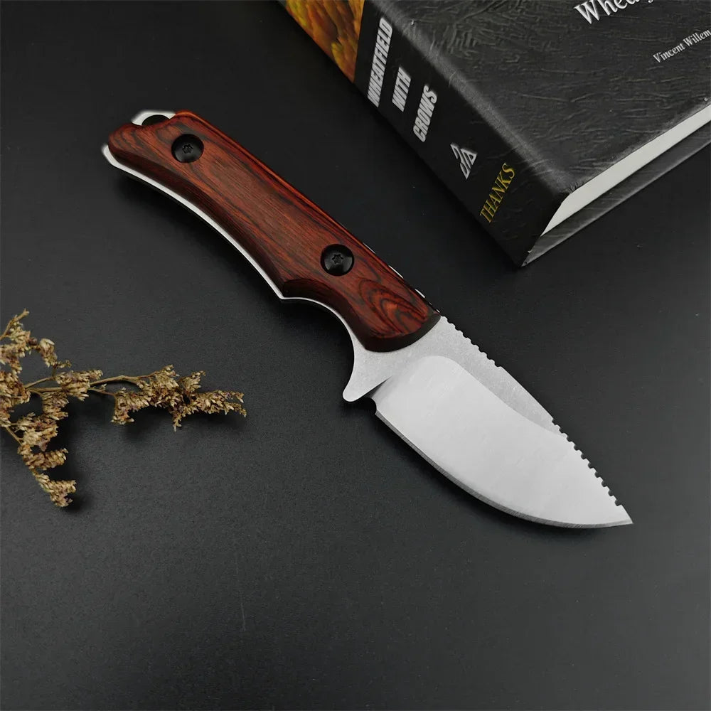 BM 15017 Fixed Blade Knife 8Cr13Mov Blade Drop Point G10 Handle Self-defense Outdoor Tactical Camping EDC Tool with K Sheath