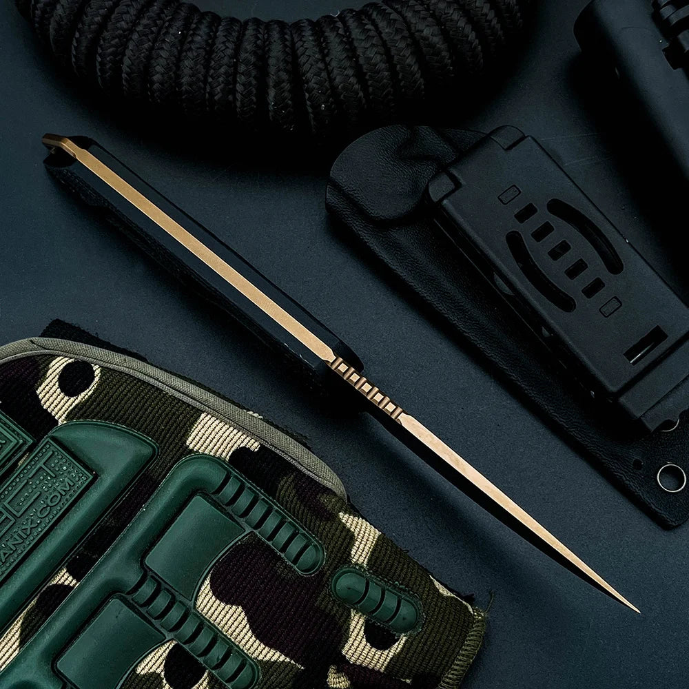 DIY Supplies Tactical Survival Rescue EDC Knife With G10 Handle