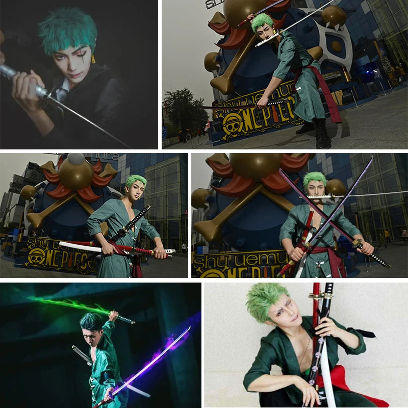 Roronoa Zoro Katana 104cm/41inCharacter Cosplay Sword with Sowrd Holder and Belt Trafalgar Law Red Sandai kitetsu Yubashiri