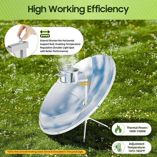 Solar Camping Stove Aluminum Alloy Portable Outdoor Cooking