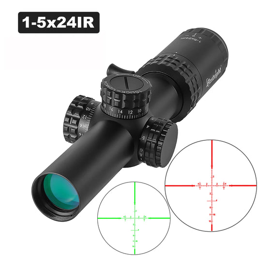 Bestsight 1to5x24 Tactical Rifle Scope With Illuminated Reticle AR15