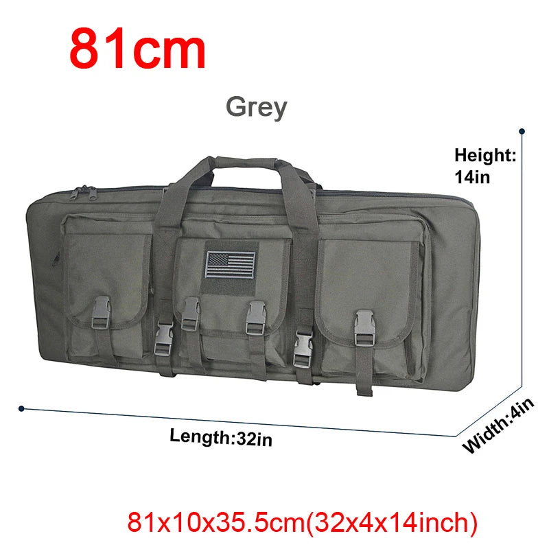 LQARMY Tactical Double Rifle Case With MOLLE Gun Bag