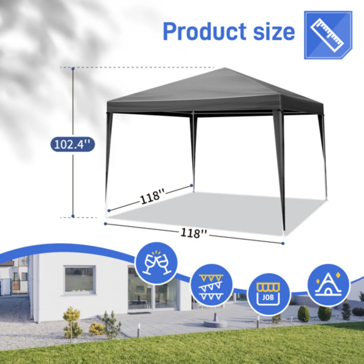 Building Camping Canopy Gazebo Waterproof Outdoor Shelter for Weddings