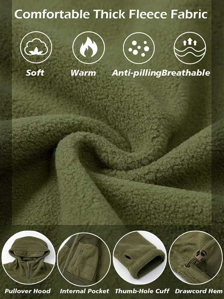 ReFire Gear Fleece Tactical Jacket For Outdoor Hunting And Hiking