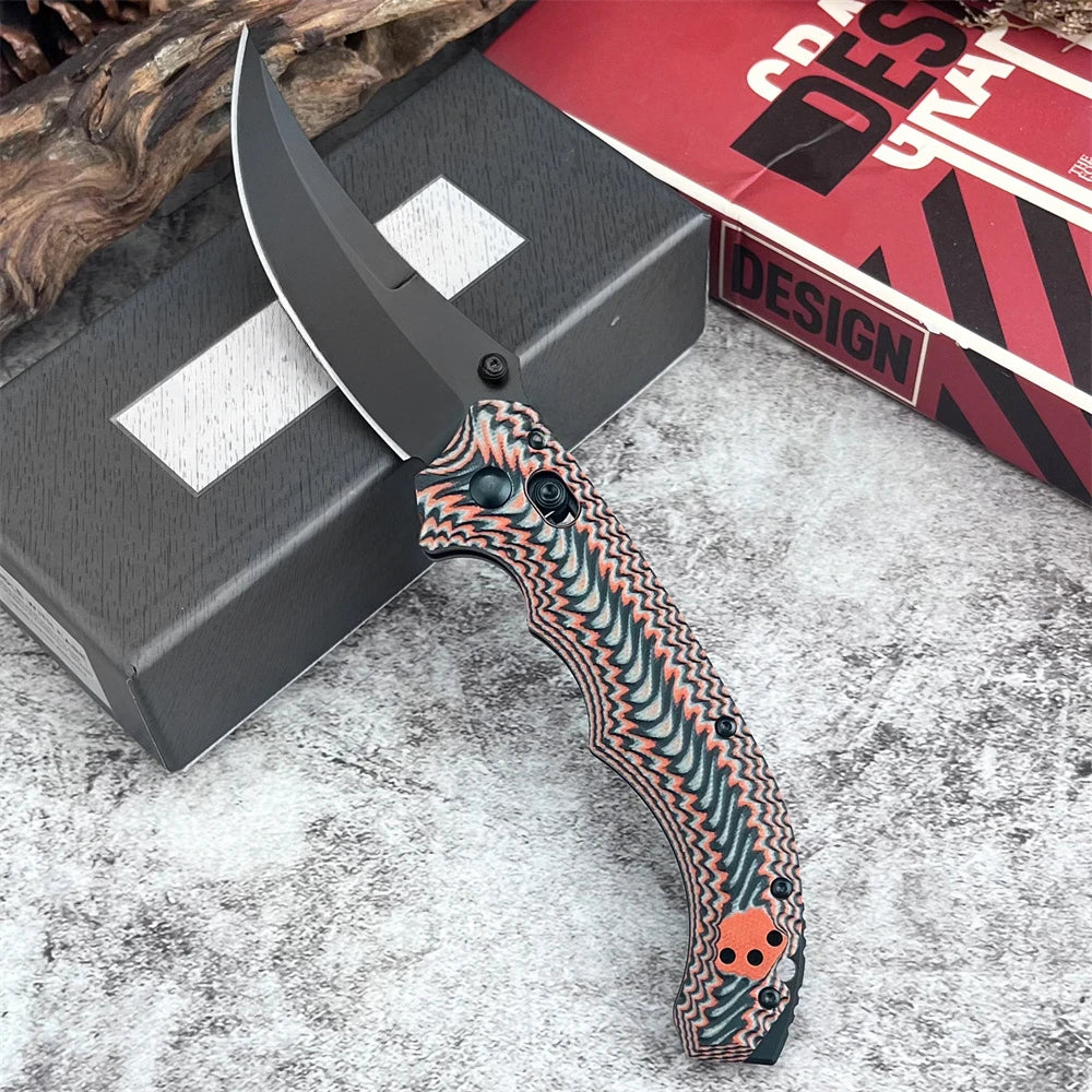 The BM 865 Is A Daily Portable EEDC Folding Knife with A D2 Steel Blade and A G10 Handle and It Is An Outdoor Camping Tool