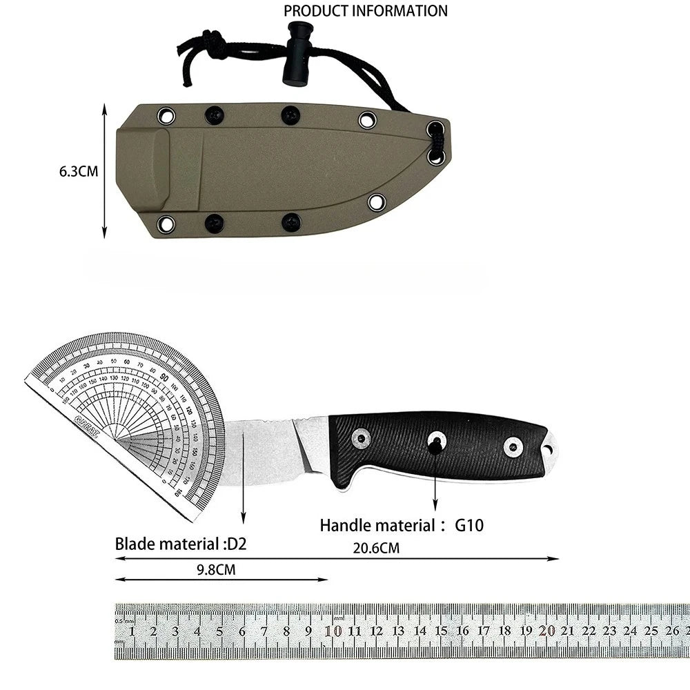 Outdoor Survival Camping Knife Trekking Knife High Hardness Wilderness Fishing Hiking Hunting Pocket Fixed Blade Knife EDC Knife