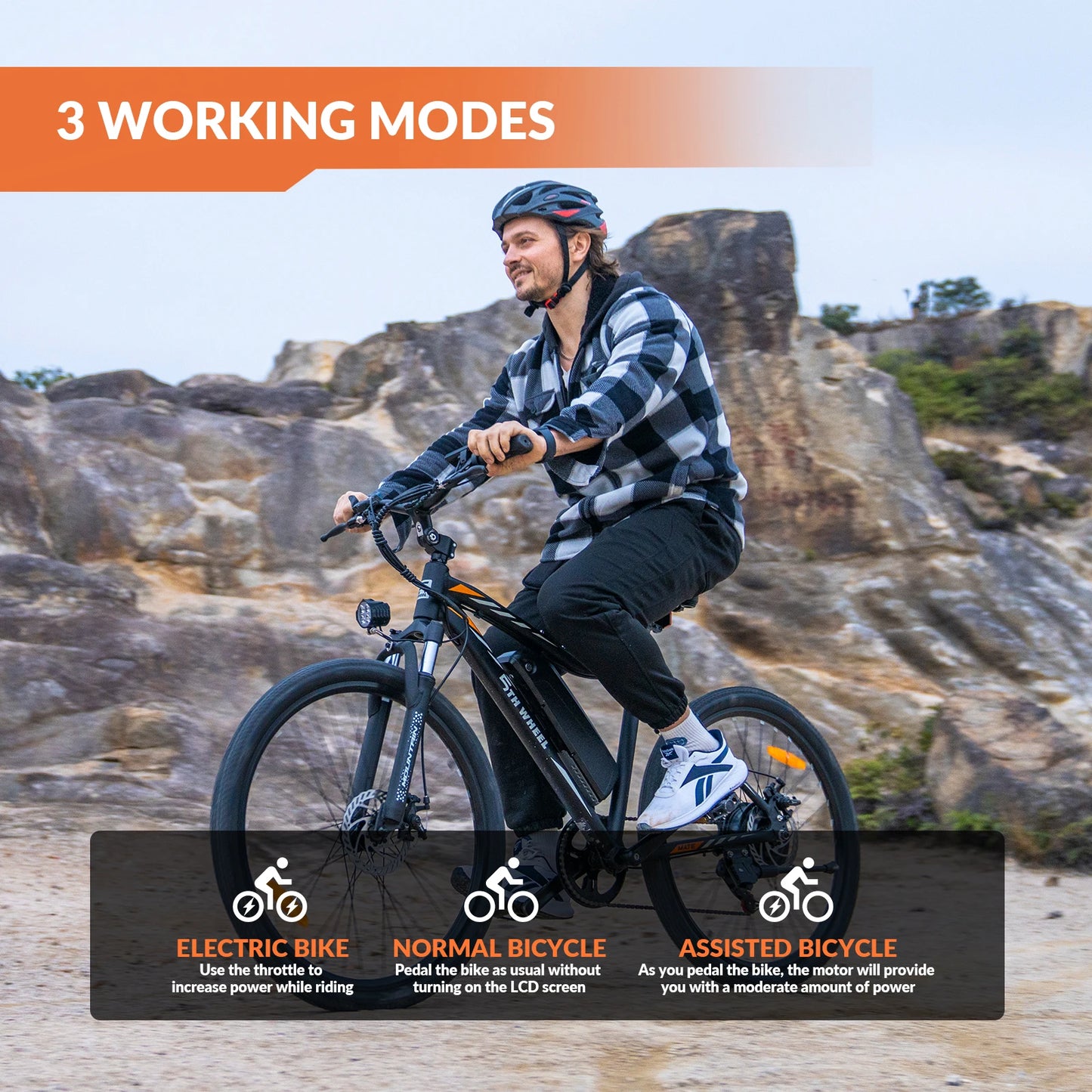 5TH WHEEL AB17 Electric Bike 700W Motor 23 MPH LCD
