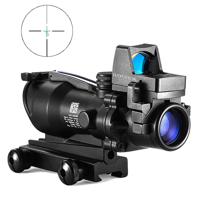 Adjustable 4x32 Red Dot 1x  4x Scope  Red Dot Tactical Scope 20mm Rail Scope for Hunting