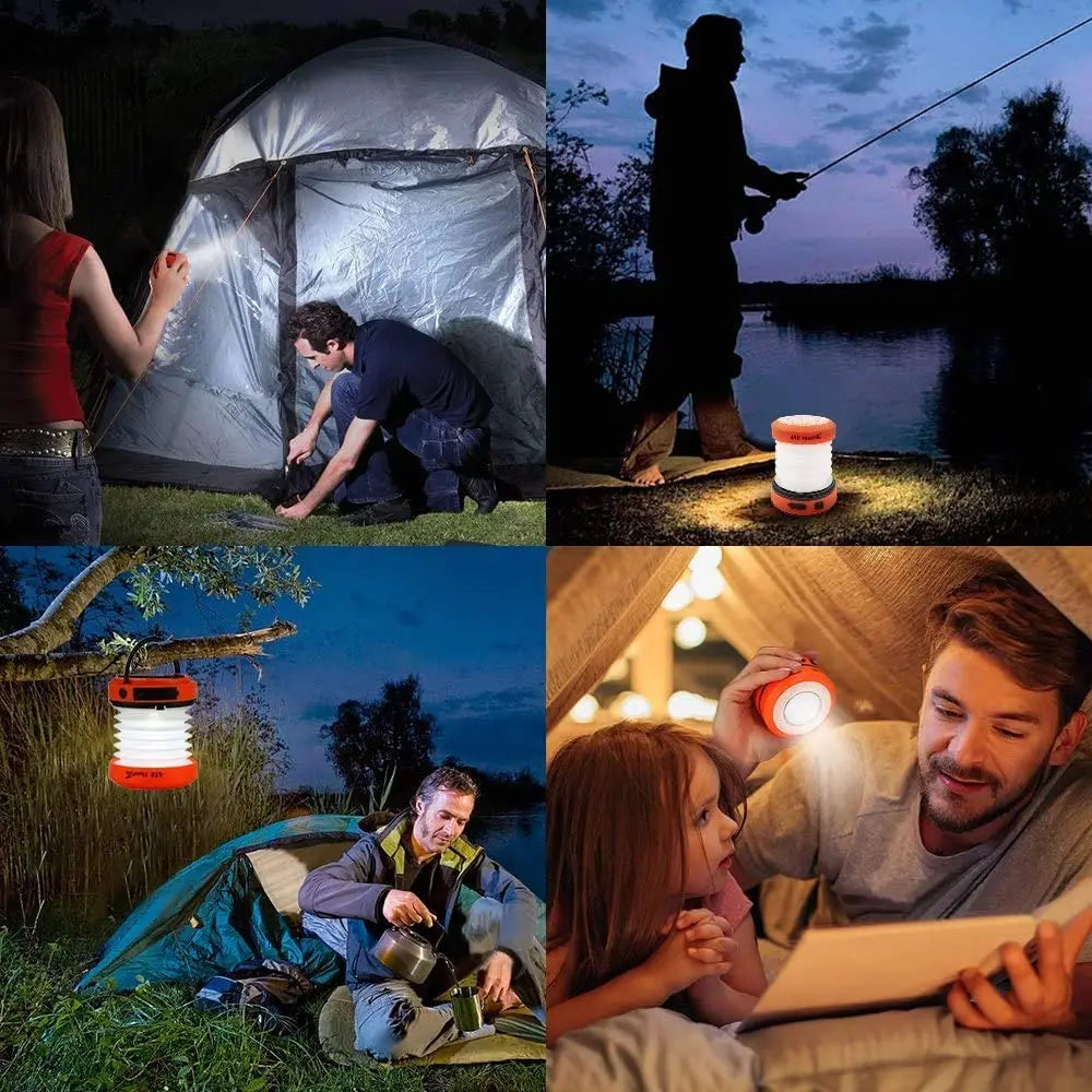 Thorfire Camping Light Solar Rechargeable Foldable Lantern Power Bank