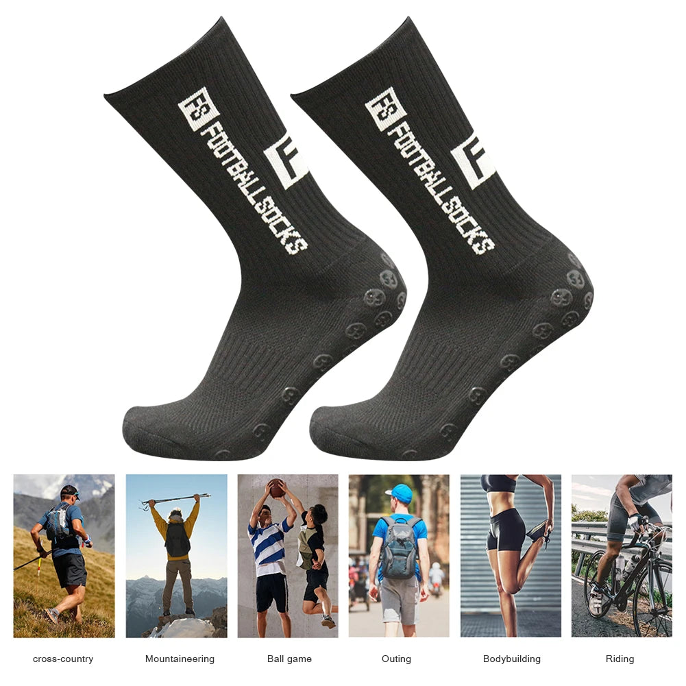 Unisex Non Slip Soccer Socks With Silicone Suction Grips
