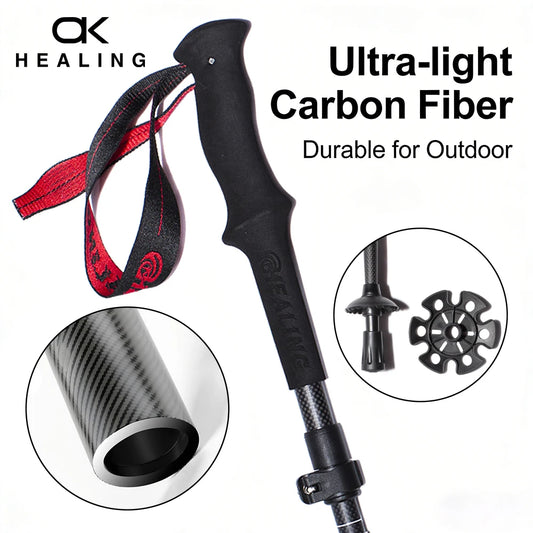 OKHEALING CN Ultralight Carbon Fiber Trekking Poles