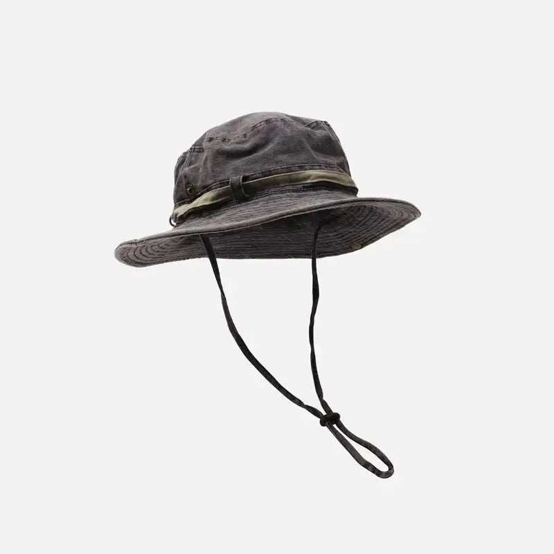 Men's Summer Fisherman Bucket Hat Outdoor Sunshade Panama Style