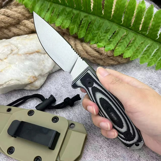 Outdoor Survival Camping Knife Trekking Knife High Hardness Wilderness Fishing Hiking Hunting Pocket Fixed Blade Knife EDC Knife
