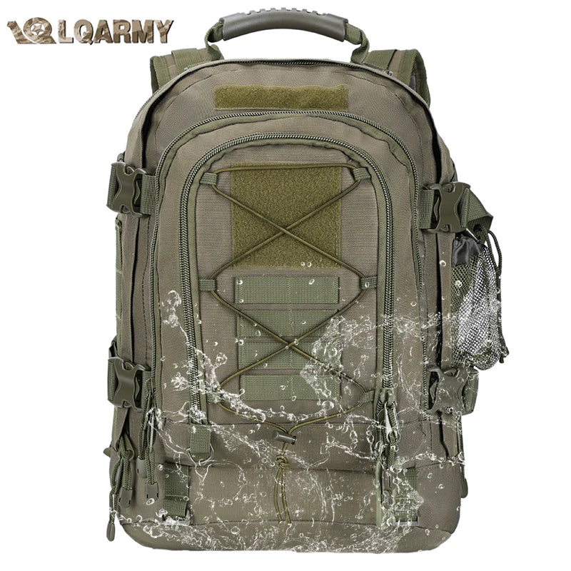 LQARMY Tactical Backpack Molle Assault Pack For Hiking Camping