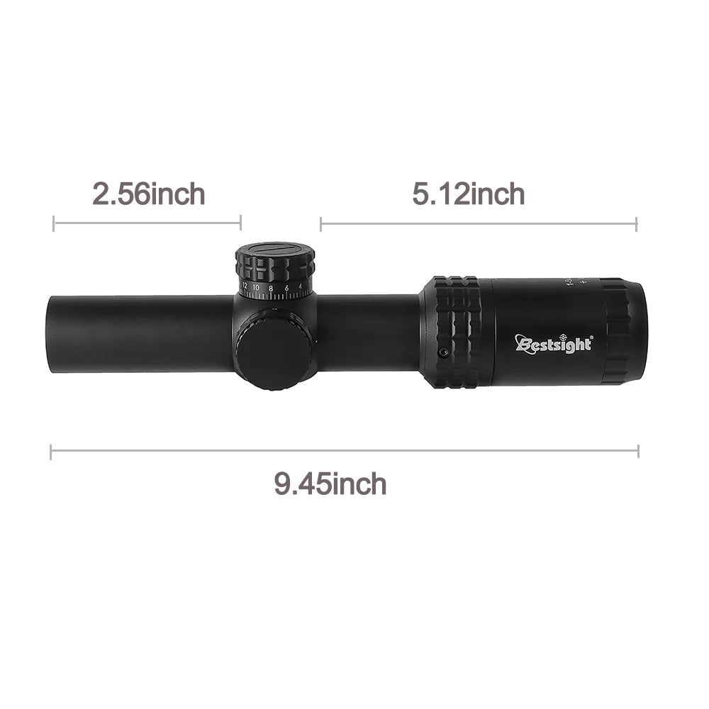 Bestsight 1to5x24 Tactical Rifle Scope With Illuminated Reticle AR15