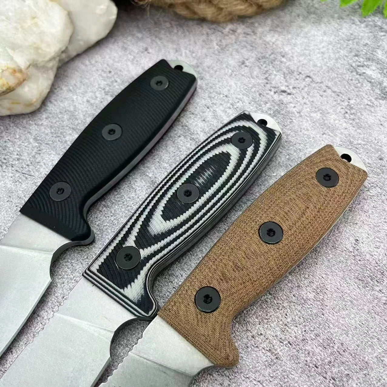 Outdoor Survival Camping Knife Trekking Knife High Hardness Wilderness Fishing Hiking Hunting Pocket Fixed Blade Knife EDC Knife