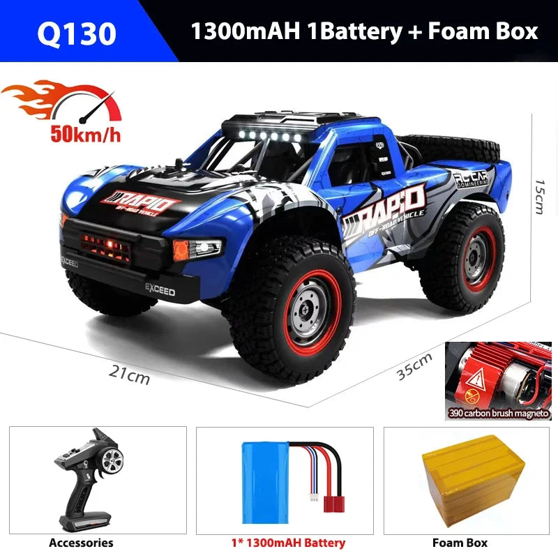 WDSZKMYF JJRC Q130 70 KMH 4WD Brushless RC Car Lights