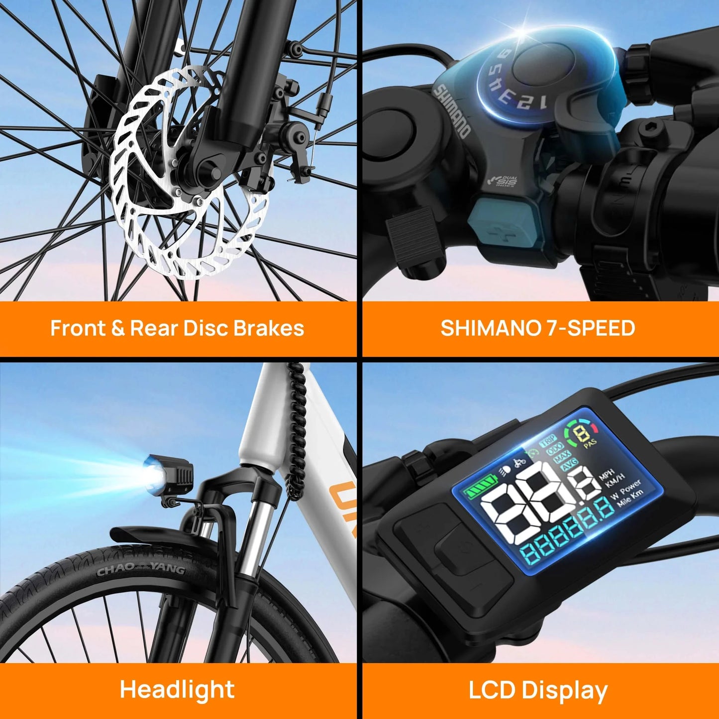 URLIFE E26 750W Electric Bike With Removable Battery
