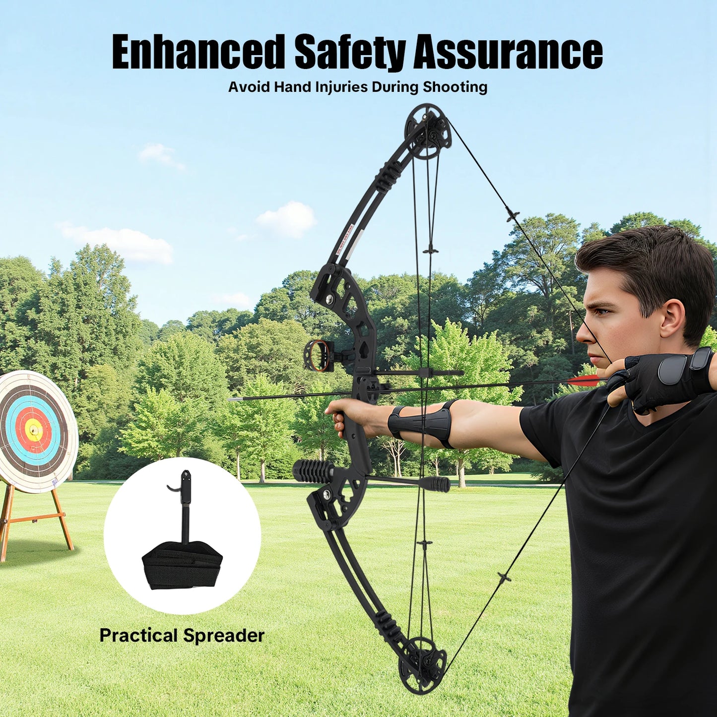 Compound Bow for Adults Right Hand Hunting Kit Sight