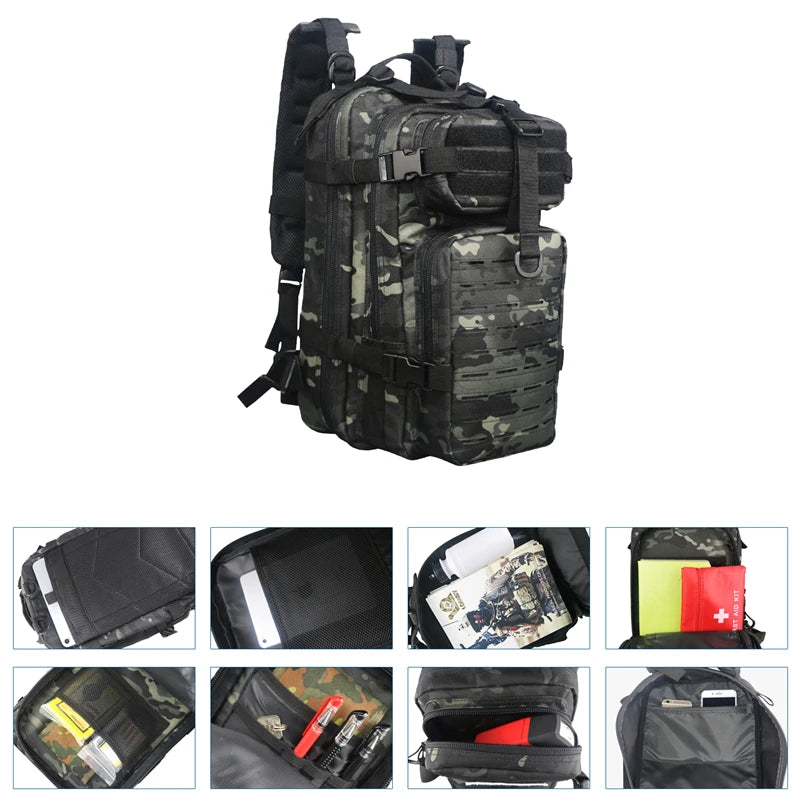 Nylon Military Tactical Backpack For Survival Hiking Camping Travel