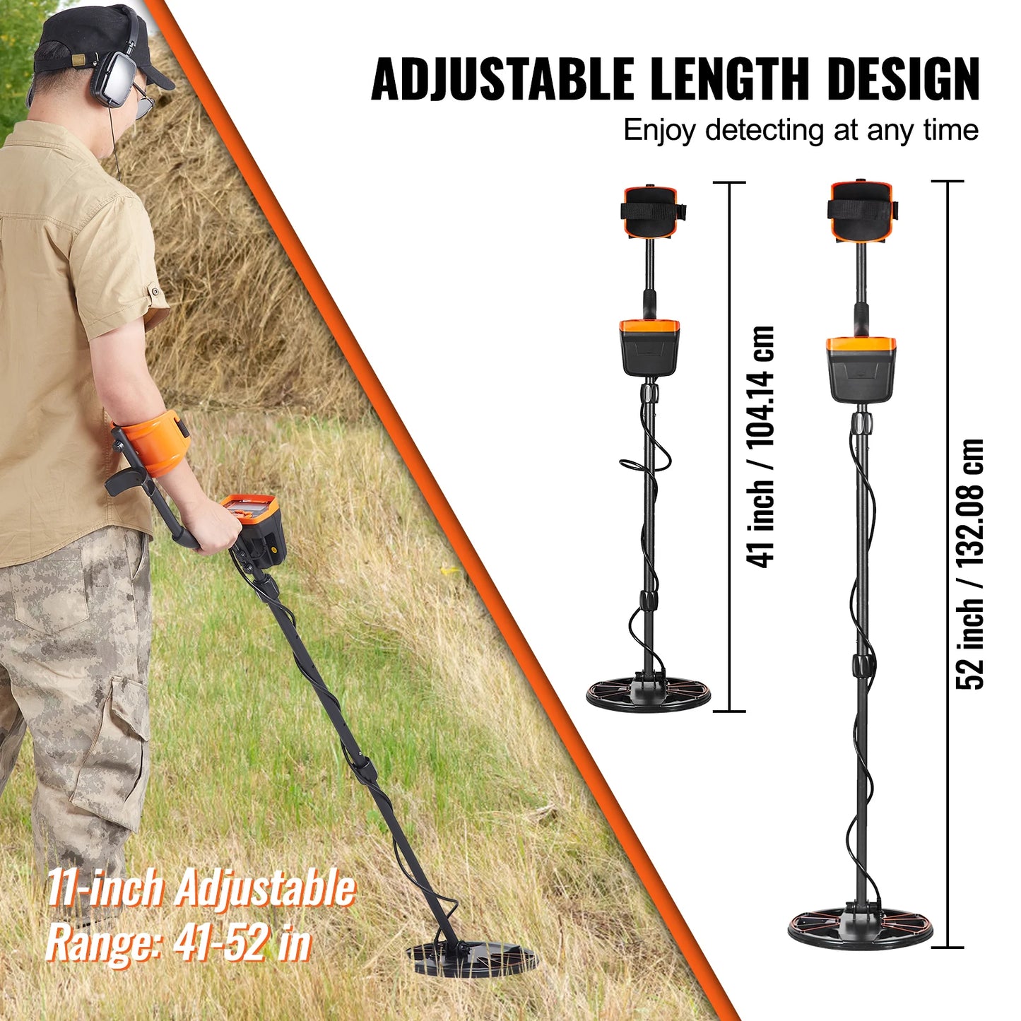 VEVOR Metal Detector For Adults And Kids Waterproof Coil