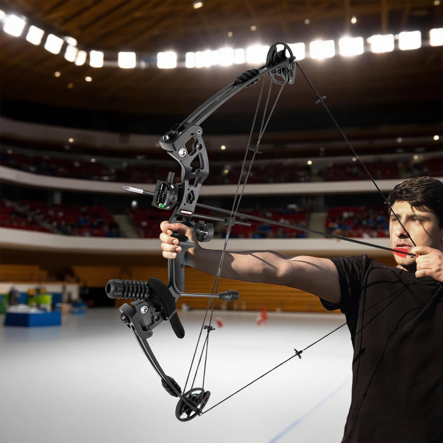 Pro Compound Right Hand Bow Kit Archery Set With Arrows