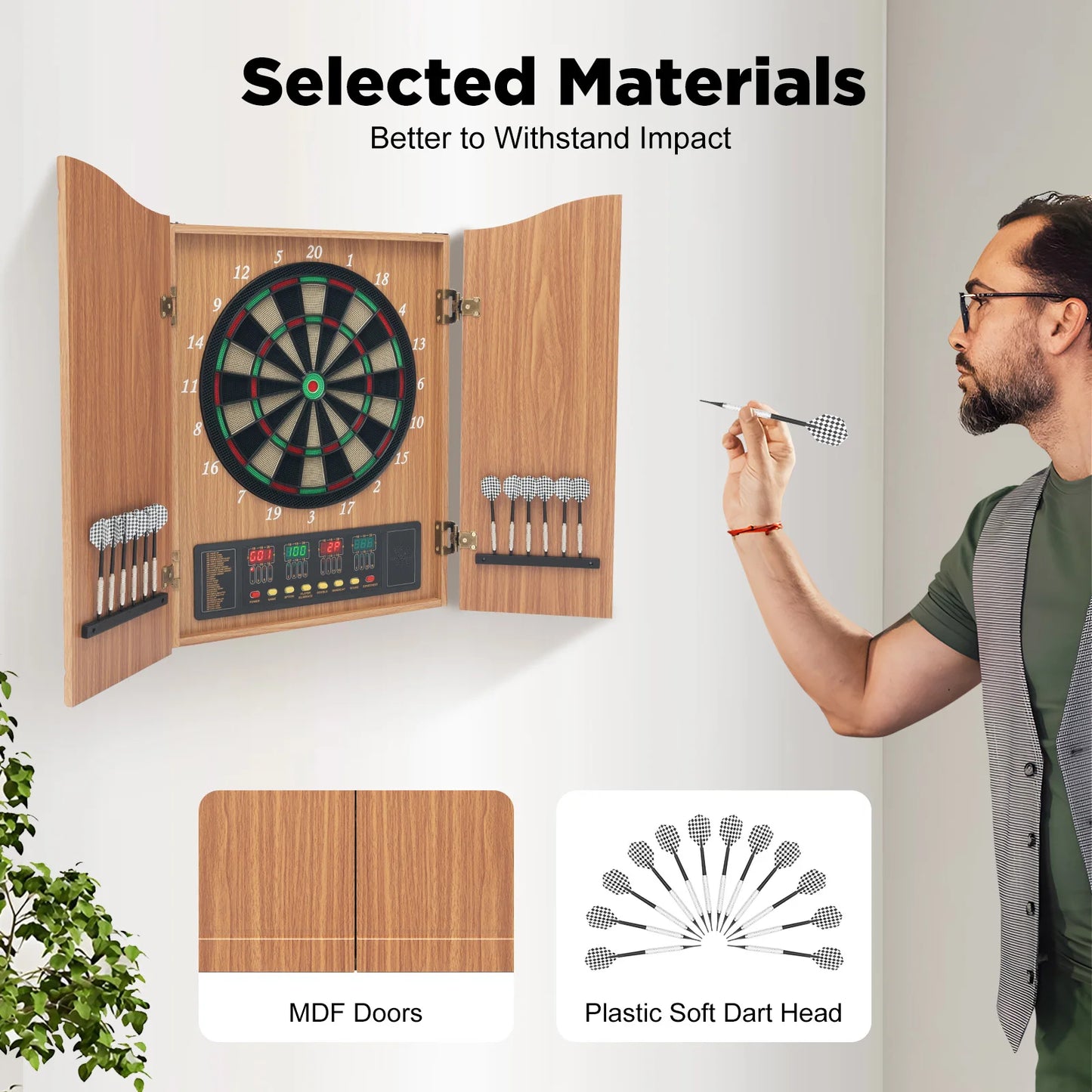 Electronic Dart Disc With Auto Scoring And LED Displays