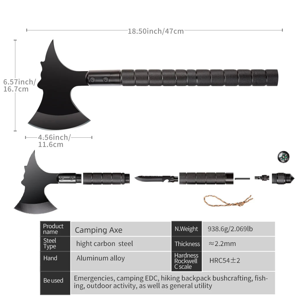 DIY Supplies Camping Foldable Tactical Axe Multifunction Portable Tool
