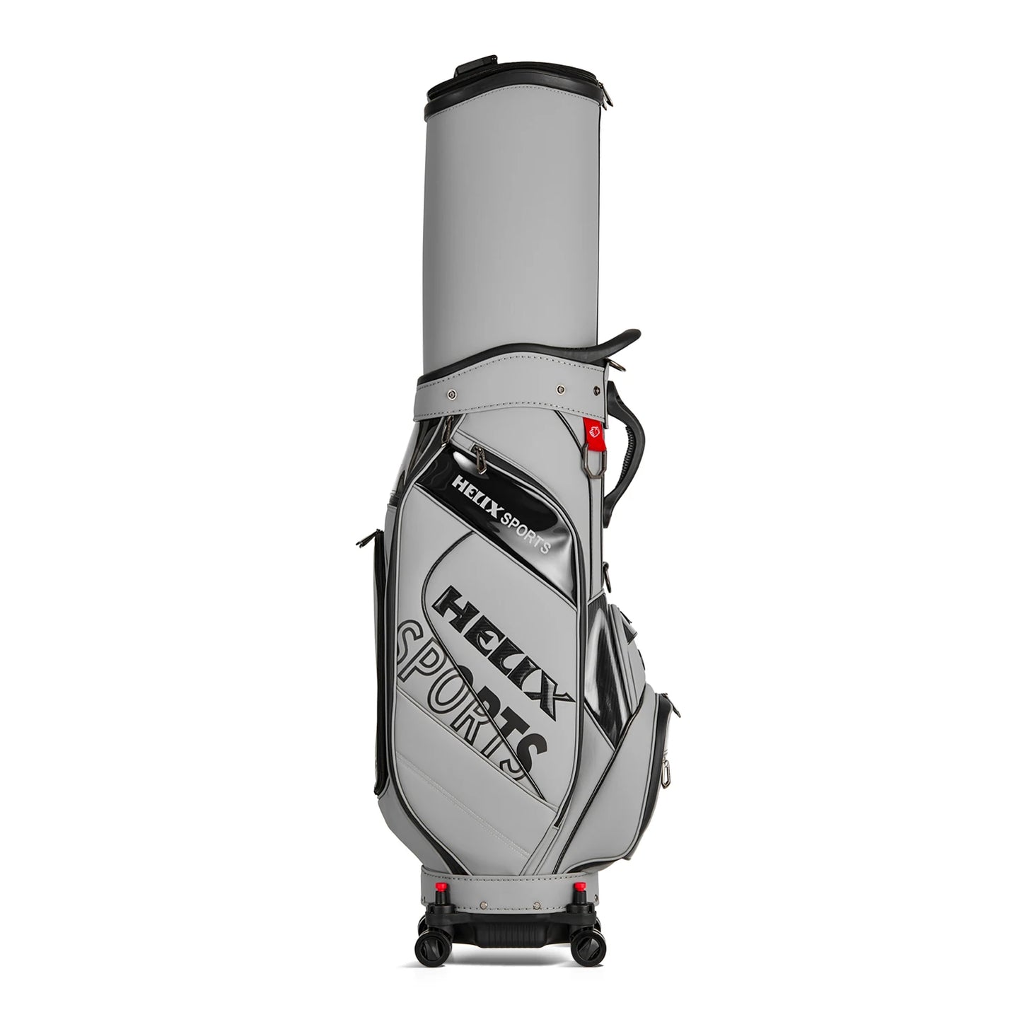 HELIX All-in-One Golf Bag - 4 Wheels with Locking System, Retractable Hard Top for Club Protection During Airline Travel