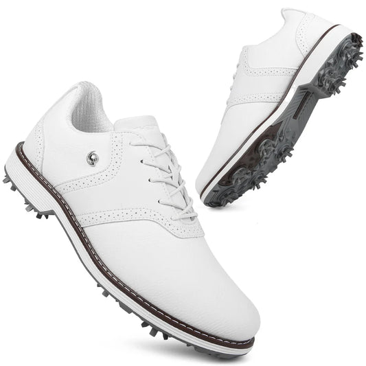 Lenox Men Golf Shoes Spikes Lace Up Walking Footwear