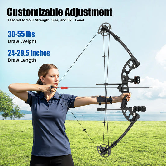 Compound Bow for Adults Right Hand Hunting Kit Sight