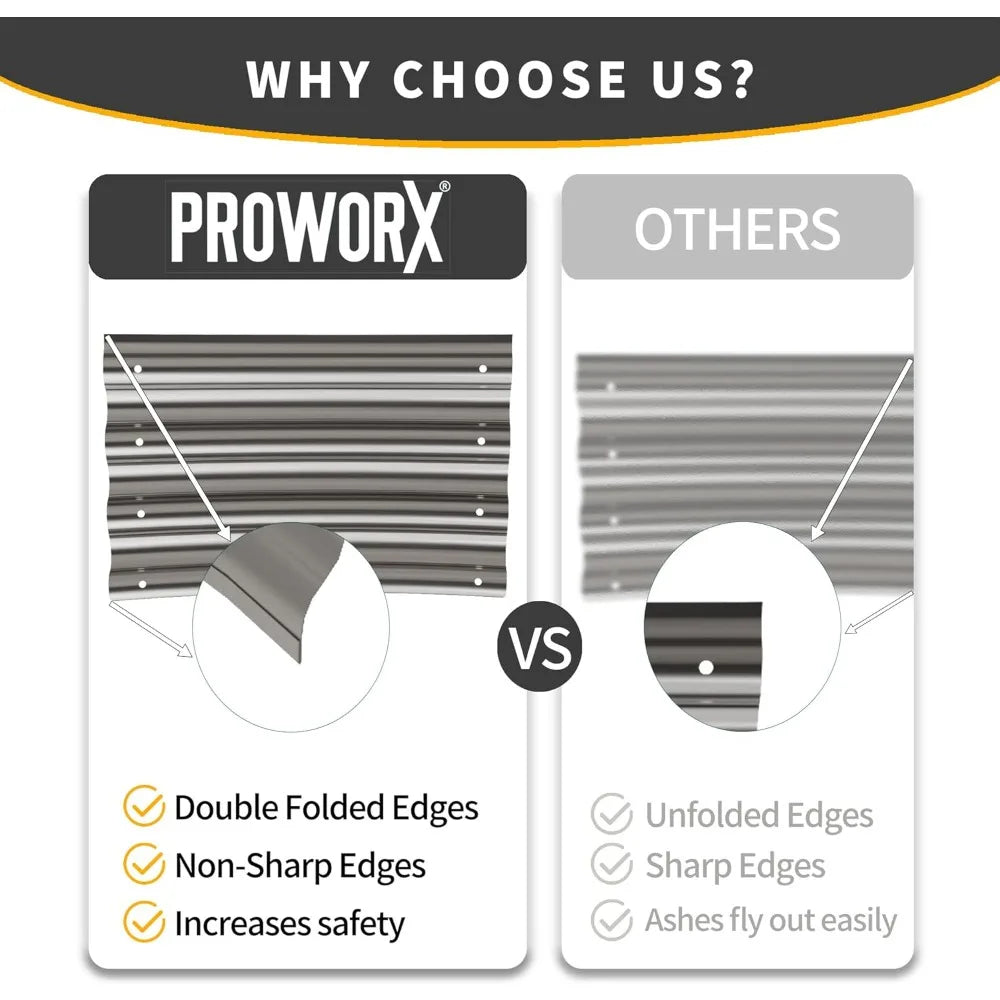 60 Inch Outdoor Fire Pit Ring, Round Galvanized Portable Fire Pit for Camping, Metal Steel Bonfire Fire Ring for Outside, Backya