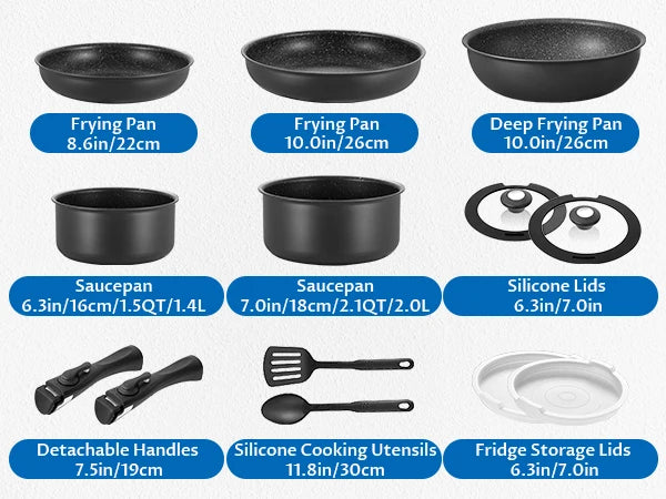 Induction Cookware Set Nonstick Pots And Pans For All Hobs