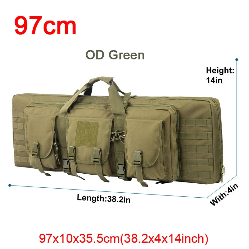 LQARMY Tactical Double Rifle Case With MOLLE Gun Bag