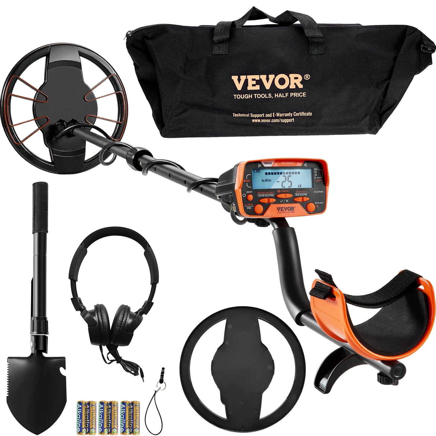 VEVOR Metal Detector For Adults And Kids Waterproof Coil